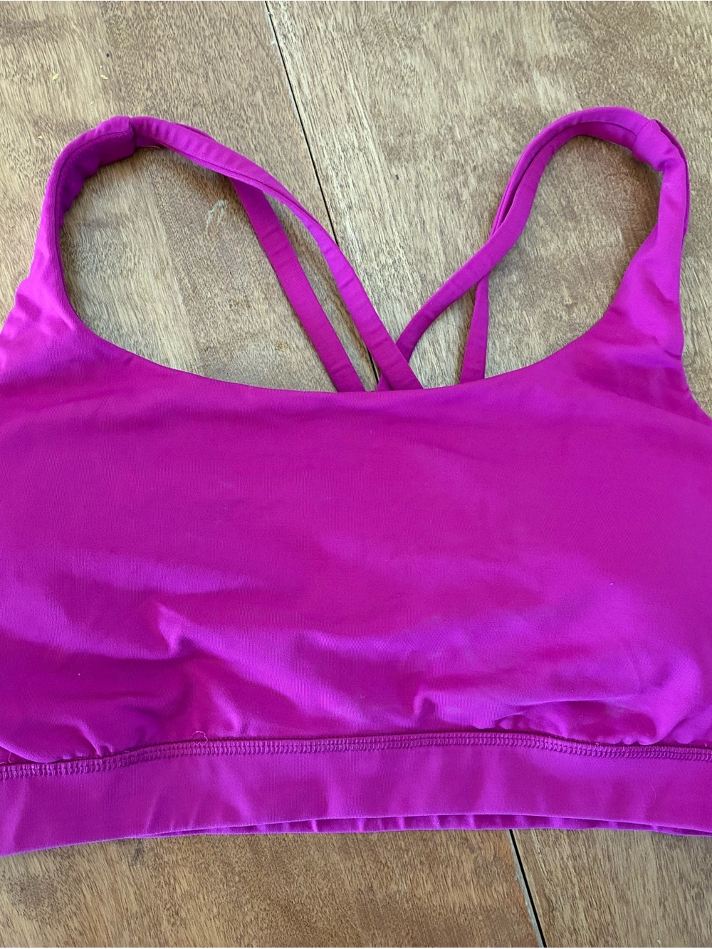 lululemon athletica Strappy Scoop Sports Bra in Bright Magenta